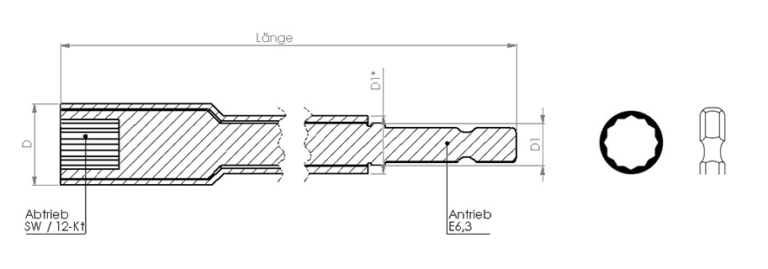 Williams 12-Kant Steckschlüssel 13/16 X 7/8 Zoll – Mit Metall-Schlagkappe & Rutschfestem Griff